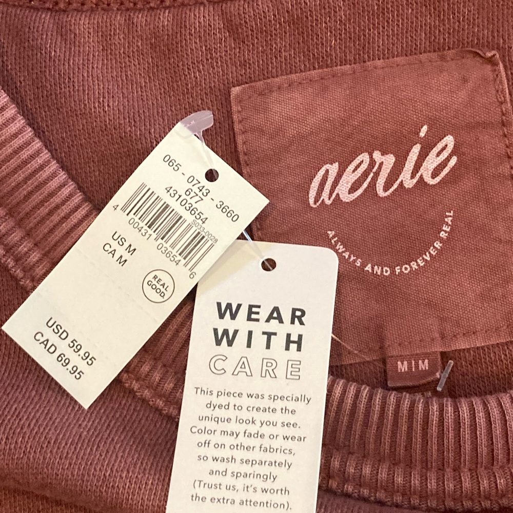 Aerie Warm Terracotta Crewneck Sweatshirt - Picture 5 of 7